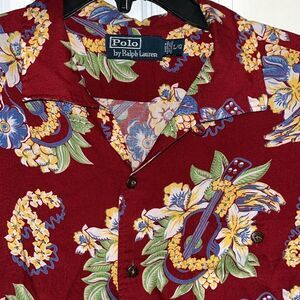 Polo Ralph Lauren Aloha Hawaiian Floral Pocket lei flower guitar ukulele luau
